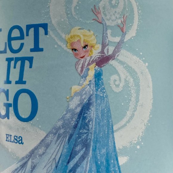 Disney Elsa Frozen Coffee Tea Mug Cup Ceramic LET IT GO Light Blue Hallmark Big - Picture 11 of 14